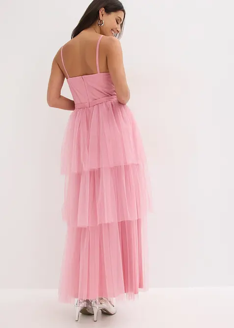 Abito da sera con pizzo e gonna in tulle fine, bonprix