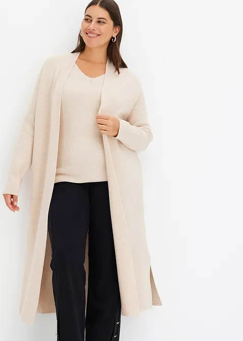 Cardigan lungo con viscosa, bonprix