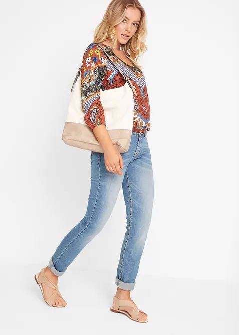 Jeans elasticizzati straight, vita media, bonprix