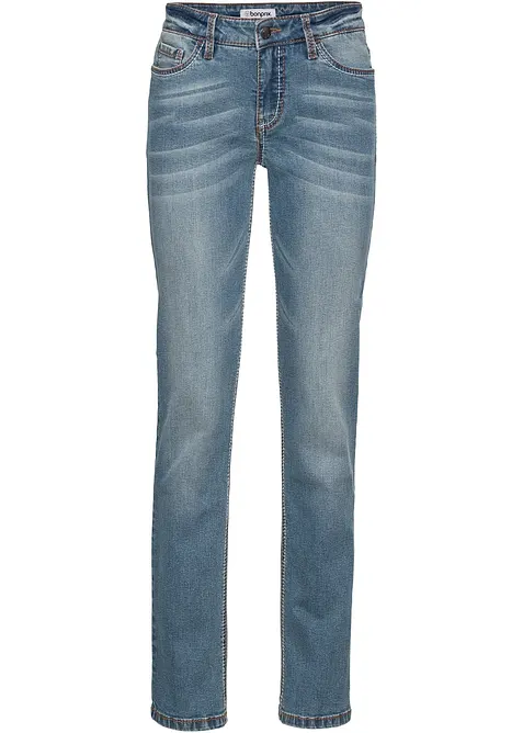 Jeans elasticizzati straight, vita media, bonprix