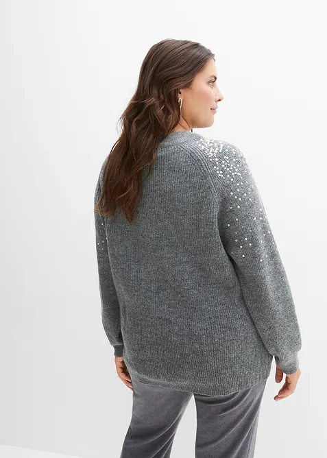 Maglione con paillettes, bonprix