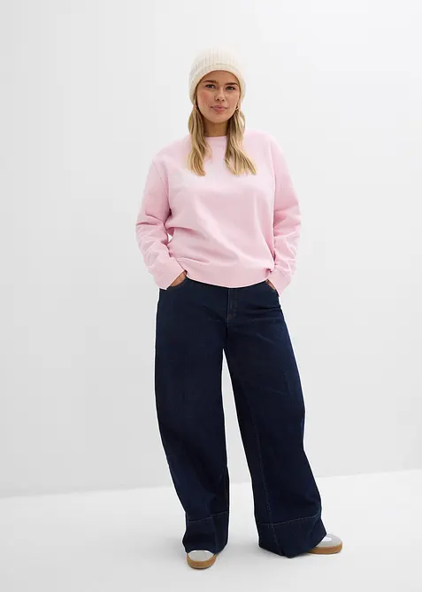 Felpa oversize in puro cotone, bonprix