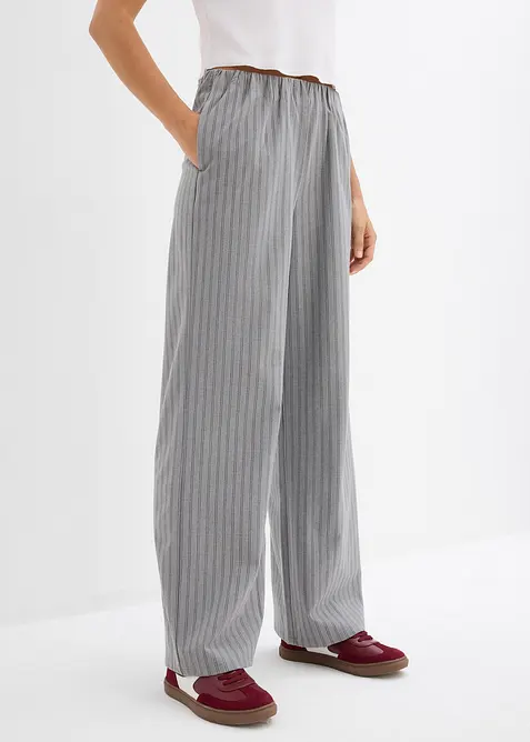 Pantaloni in tessuto fluente con elastico in vita, bonprix