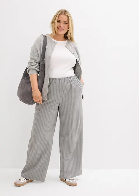 Pantaloni in tessuto fluente con elastico in vita, bonprix