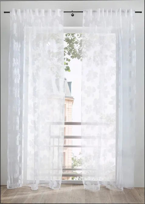 Tenda trasparente in tessuto devor&eacute; (pacco da 1), bonprix