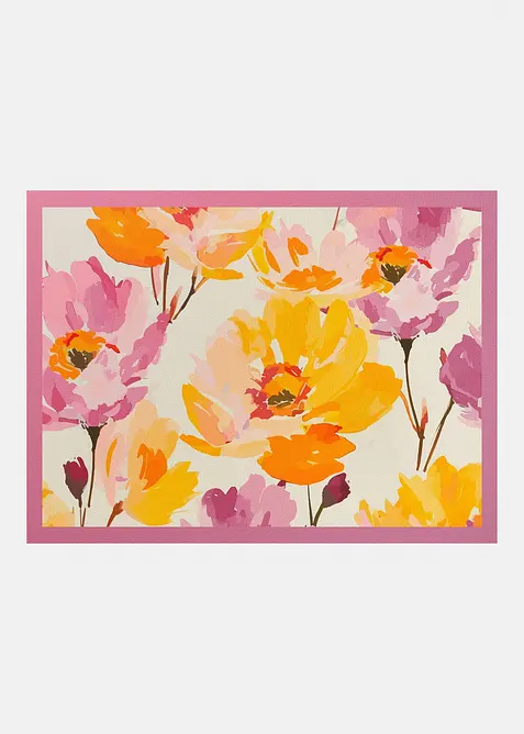 Zerbino lavabile con motivo floreale, bonprix