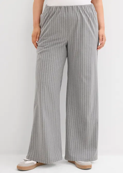 Pantaloni in tessuto fluente con elastico in vita, bonprix