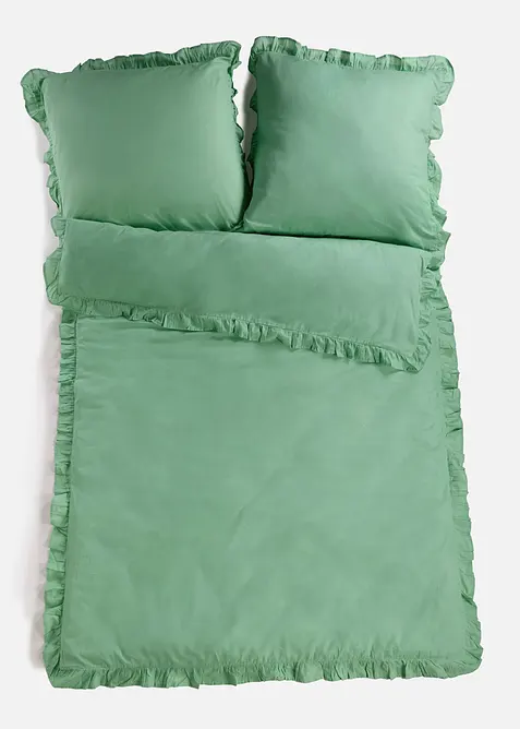 Biancheria da letto in linone con ruches, bonprix