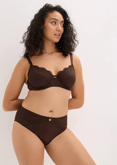 Slip alto con effetto lucido, bonprix