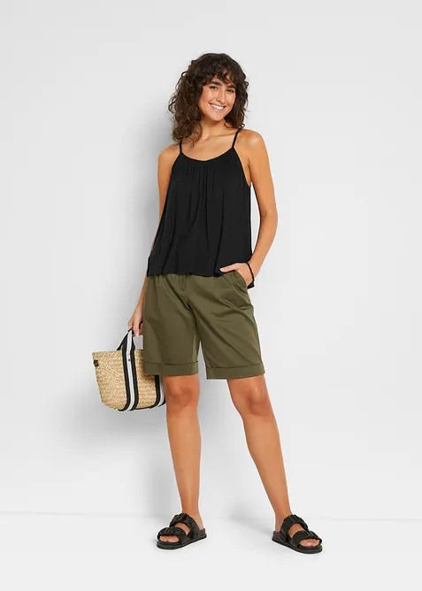 Top con spalline sottili in viscosa fluente, bonprix