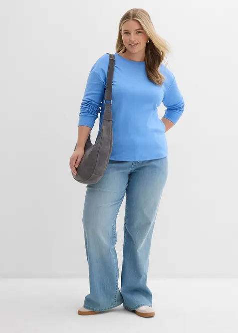 Maglia a maniche lunghe in puro cotone biologico pesante, bonprix