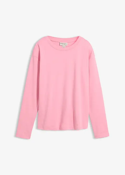 Maglia a maniche lunghe in puro cotone biologico pesante, bonprix