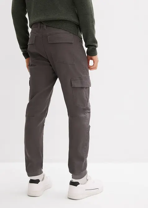 Pantaloni cargo relaxed fit in puro cotone, tapered, bonprix