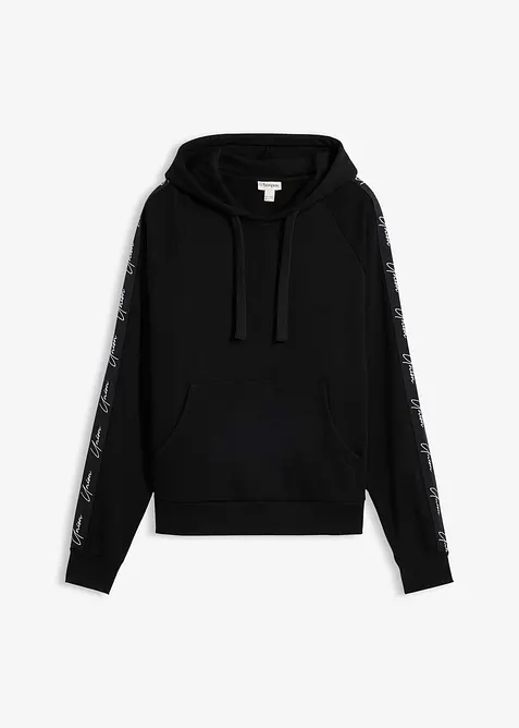 Felpa con cappuccio in puro cotone biologico, loose fit, bonprix