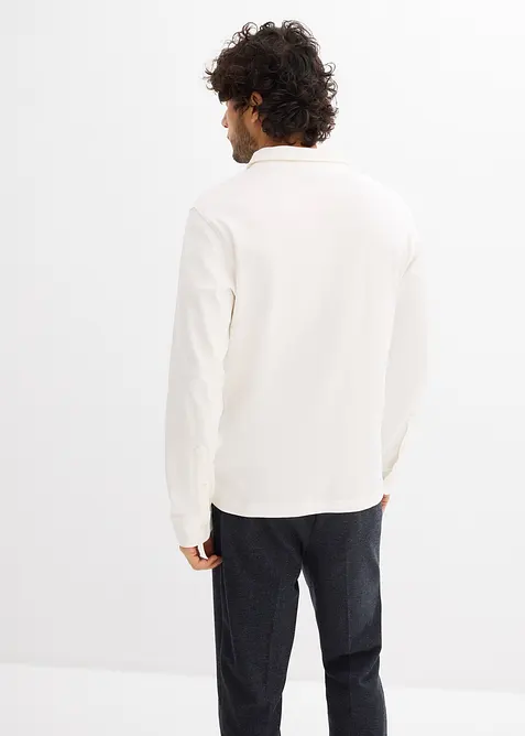 Polo a maniche lunghe in cotone morbidissimo, regular fit, bonprix