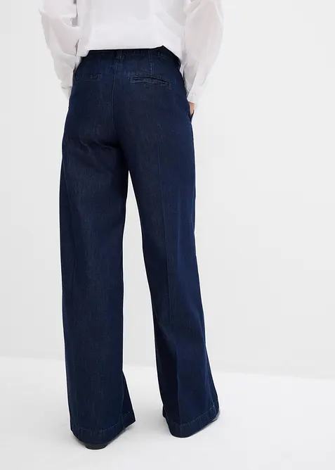 Jeans wide leg super soft, vita alta, bonprix