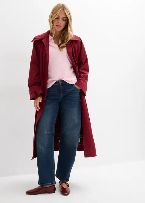 Jeans barrel, vita media, bonprix