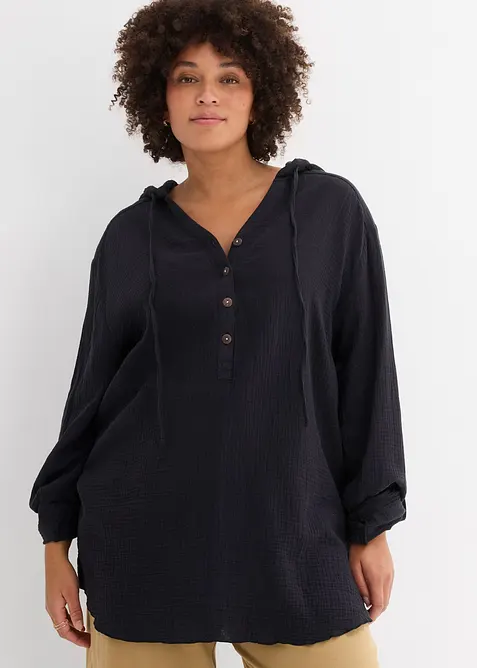 Blusa in mussola vaporosa, bonprix