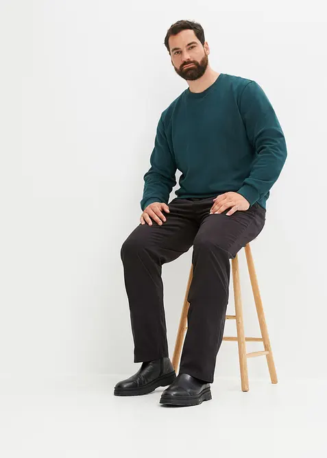Pantaloni regular fit in twill di puro cotone, straight, bonprix