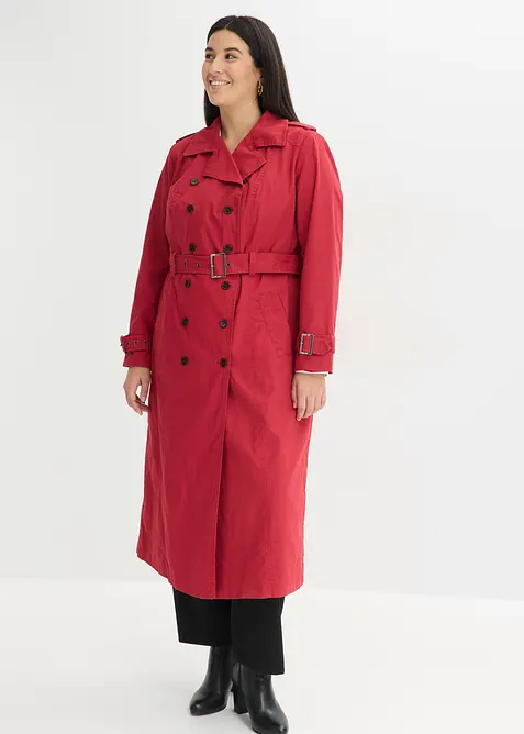 Trench lungo con cintura, bonprix