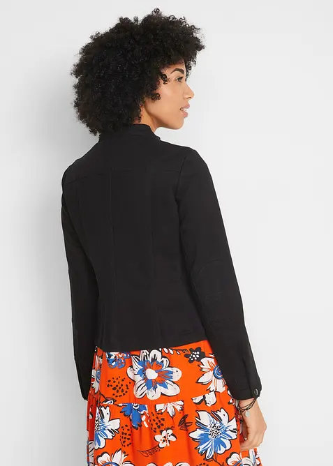 Giacca in twill di cotone con inserti laterali elasticizzati, bonprix