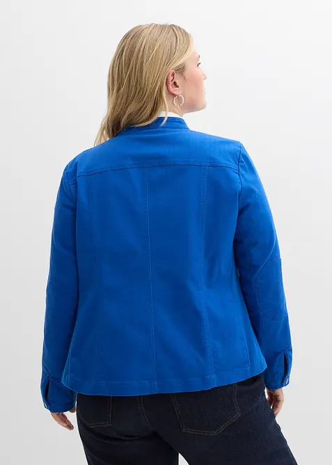 Giacca in twill di cotone con inserti laterali elasticizzati, bonprix