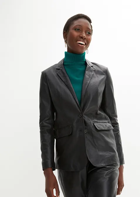 Blazer in nappa d'agnello, bonprix