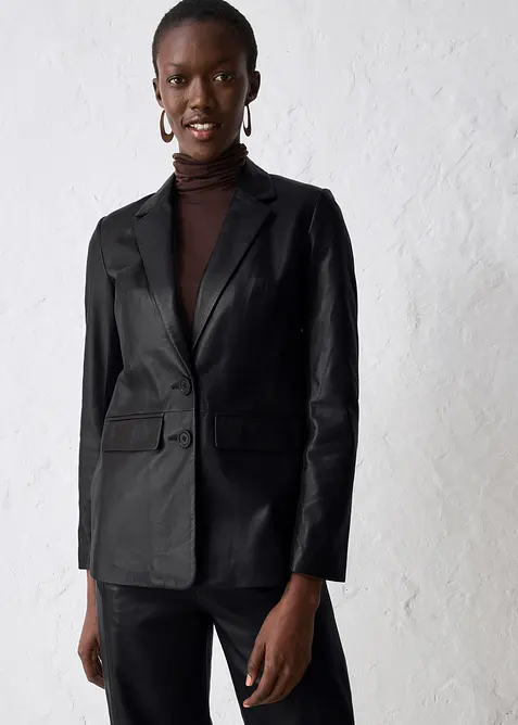 Blazer in nappa d'agnello, bonprix