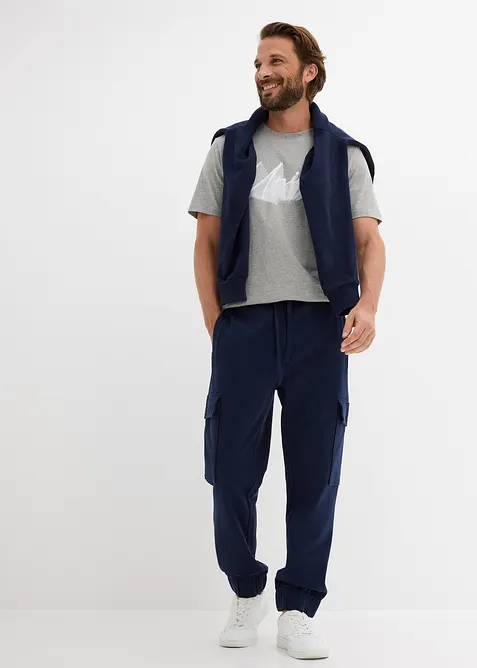 Pantaloni da jogging con tasche cargo, loose fit, bonprix