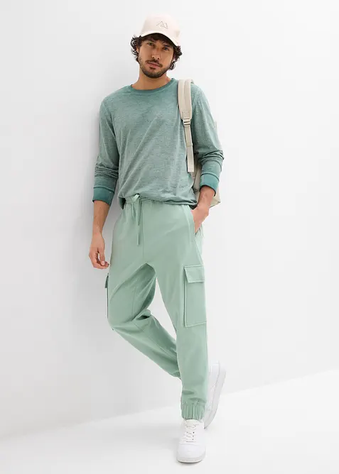 Pantaloni da jogging con tasche cargo, loose fit, bonprix