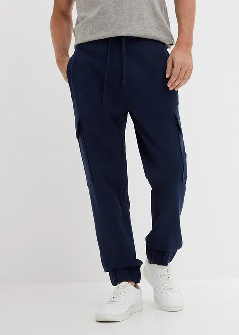 Pantaloni da jogging con tasche cargo, loose fit, bonprix