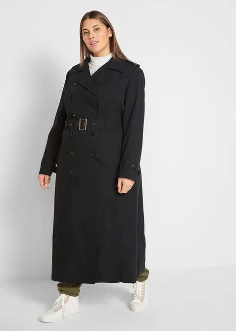 Trench lungo con cintura, bonprix