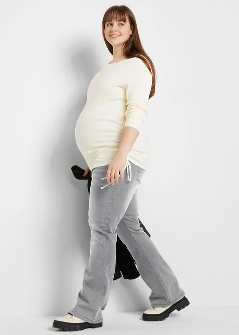 Giacca in twill di cotone con inserti laterali elasticizzati, bonprix