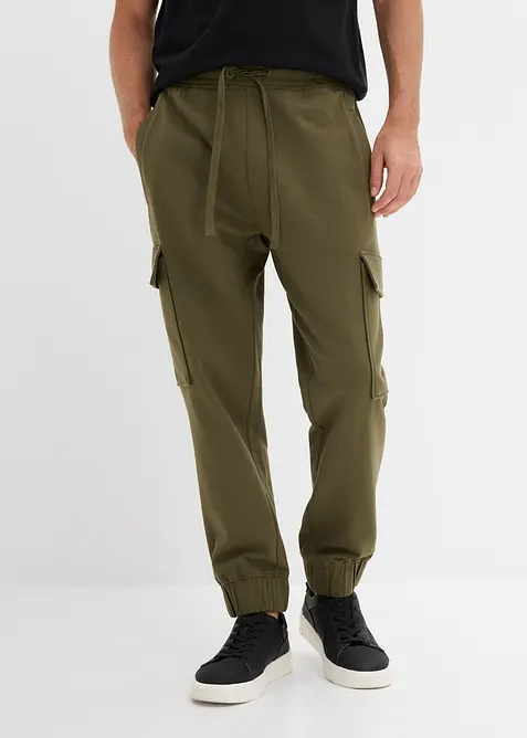 Pantaloni da jogging con tasche cargo, loose fit, bonprix
