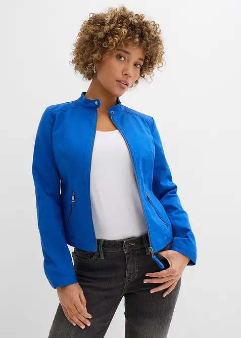 Giacca in twill di cotone con inserti laterali elasticizzati, bonprix