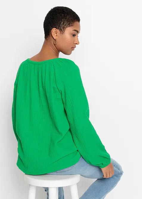 Blusa in mussola vaporosa, bonprix