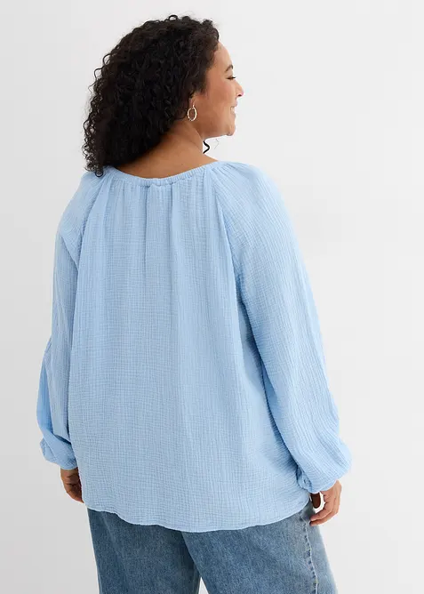Blusa in mussola vaporosa, bonprix