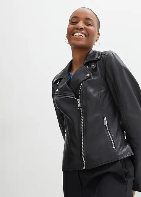 Giacca biker in nappa, bonprix