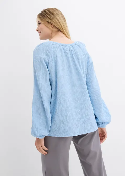 Blusa in mussola vaporosa, bonprix