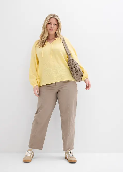 Blusa in mussola vaporosa, bonprix