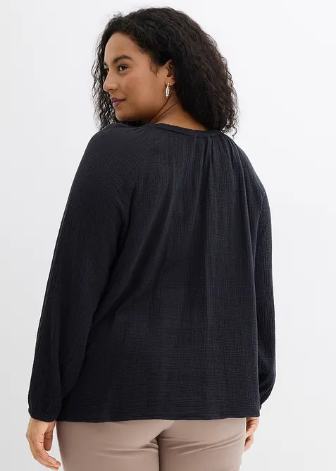 Blusa in mussola vaporosa, bonprix