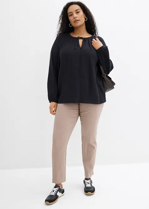 Blusa in mussola vaporosa, bonprix