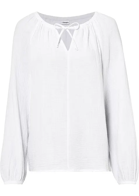 Blusa in mussola vaporosa, bonprix