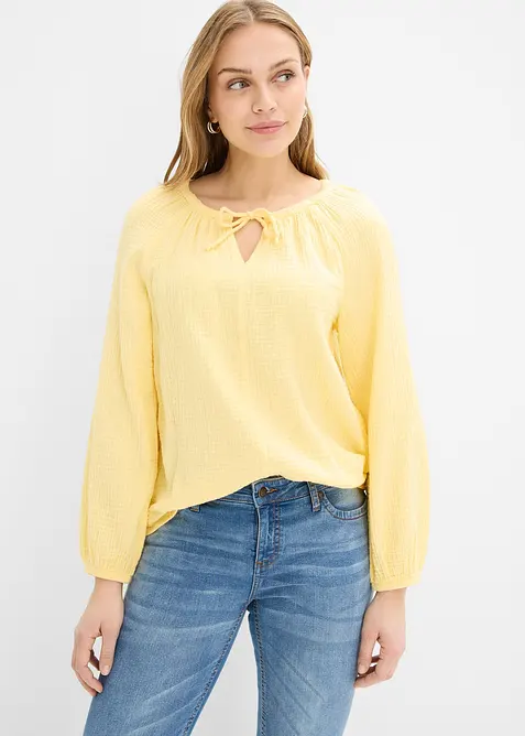 Blusa in mussola vaporosa, bonprix