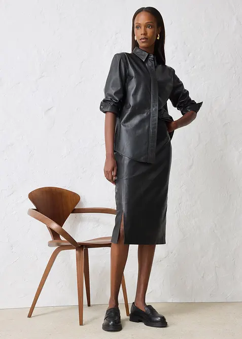 Camicia in nappa d'agnello, bonprix