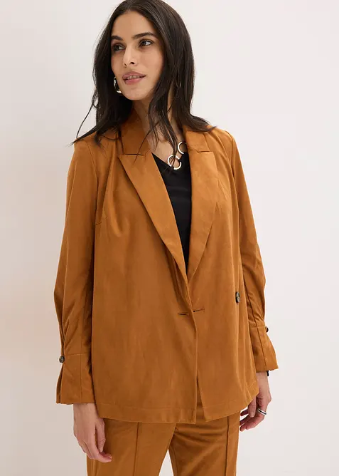 Blazer in similpelle scamosciata, bonprix