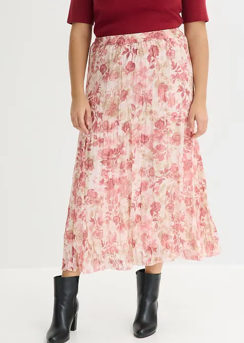 Gonna di chiffon con effetto crinkle, bonprix