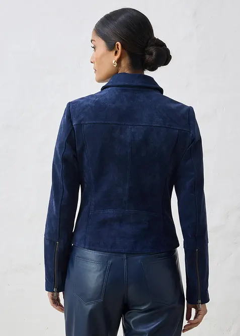 Giacca biker in pelle scamosciata, bonprix