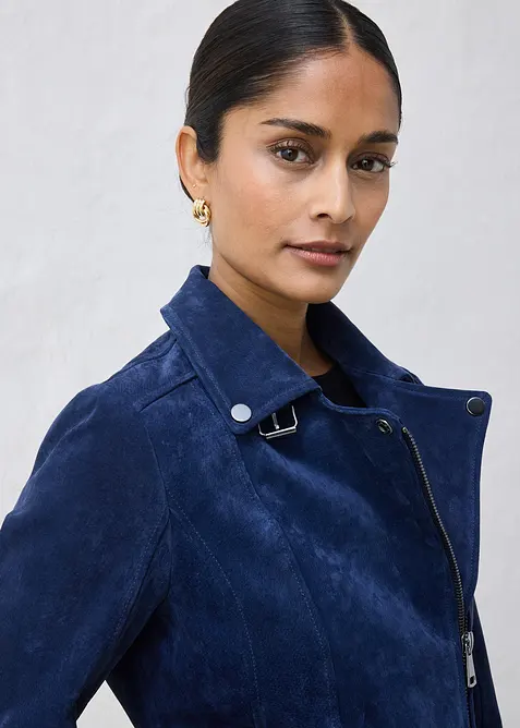 Giacca biker in pelle scamosciata, bonprix