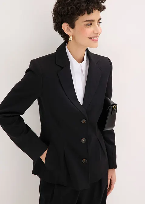 Blazer con pieghe cucite, bonprix
